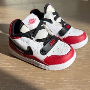 Nike Air Jordan Toddler Sneakers Red White Black Size 6C Baby Shoes